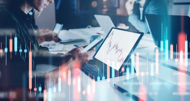 a trading app on mobile devices